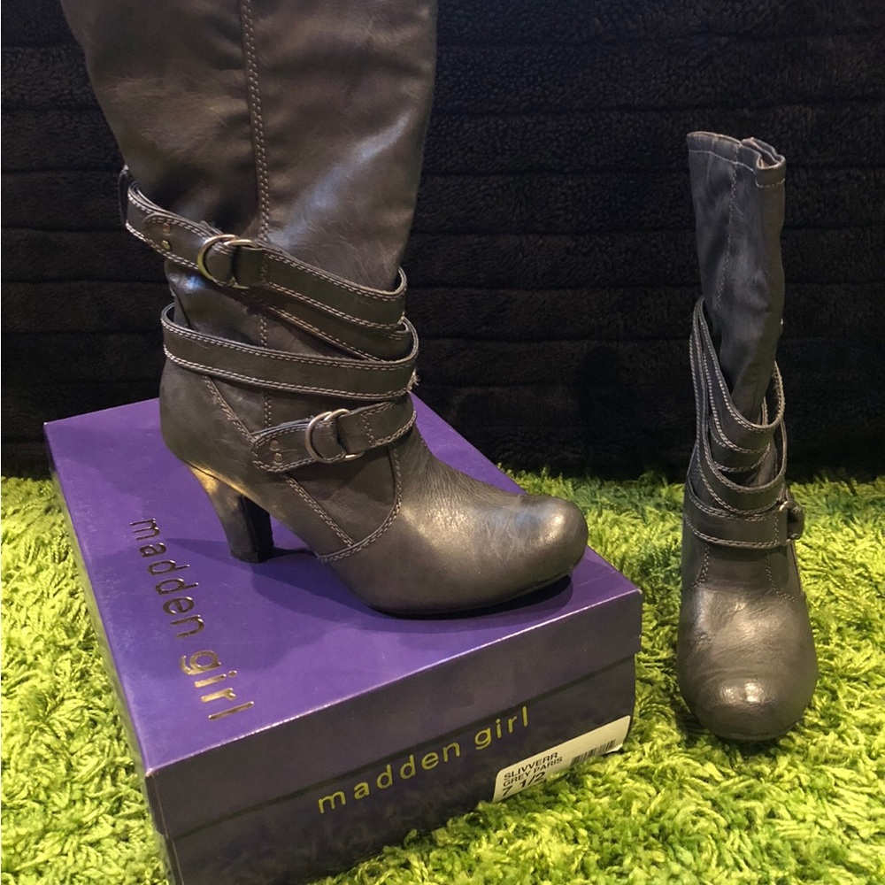 Madden Girl Grey Boots